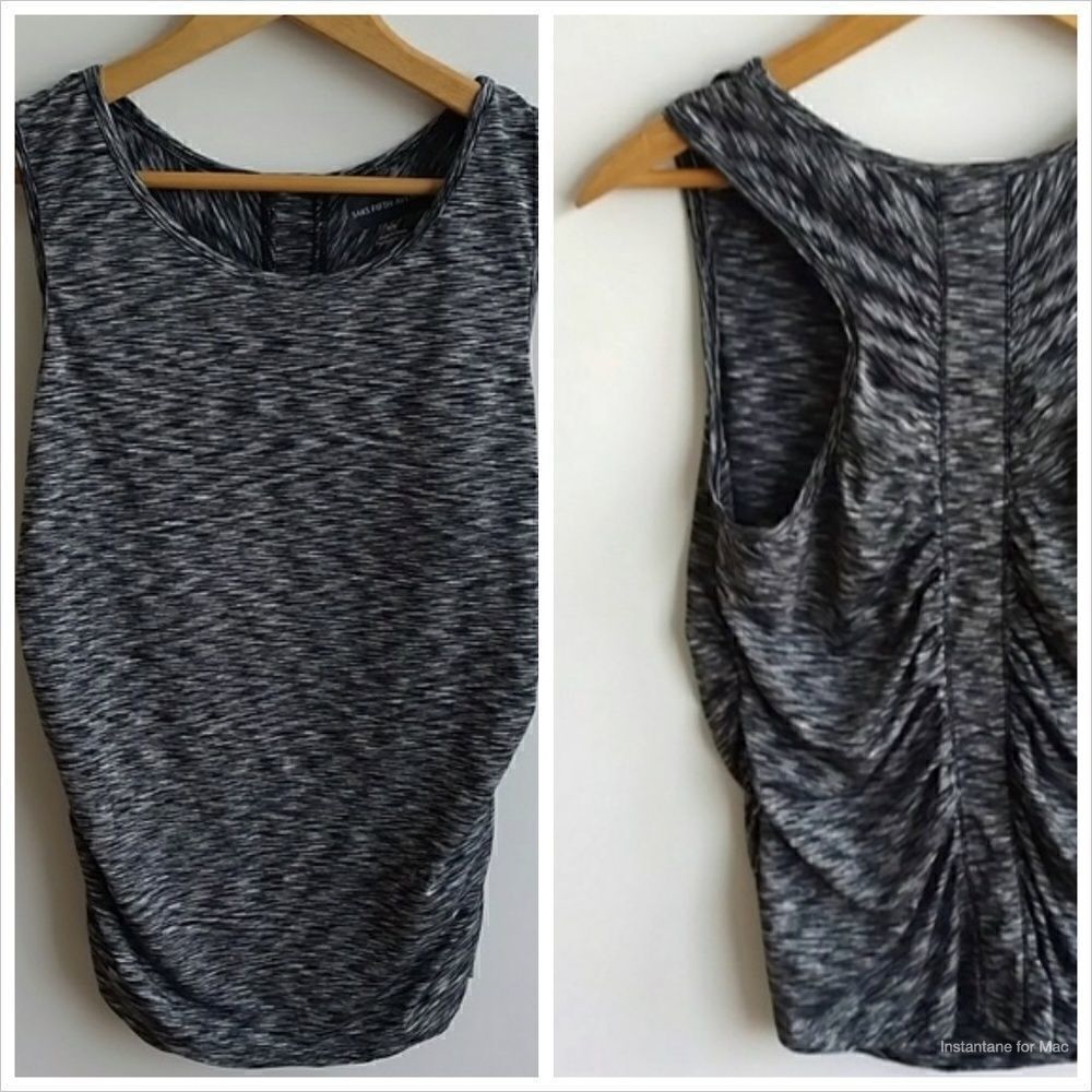 Saks Fifth Avenue Small Black Workout Tank - SP